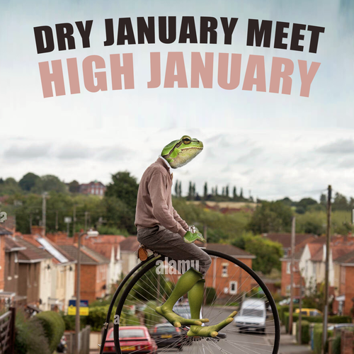 Create a 'Dry January meets High January' poster.  Have Fun, Be Creative, Open to all suggestions. Design von karundesigns