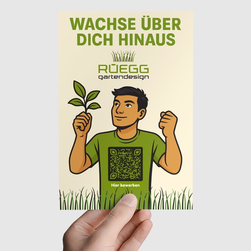 Design vincitore del contest "Gestalte ein etwas anderes Plakat für eine Job suche" realizzato da Insegna