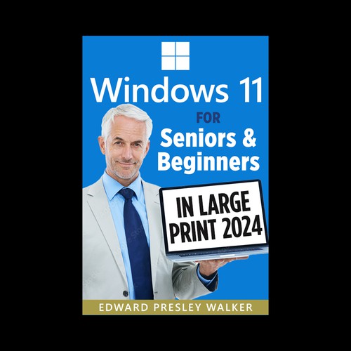Windows 11 guide in large print Design by digital.ian