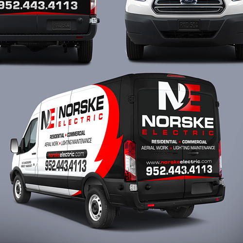 Van Wrap for Electrical Company - Logos and Specs attached! Design by Artpaper ✪