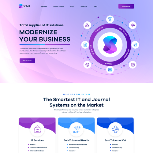 Design a new wordpress theme for an IT company in Norway Design by Obizzy