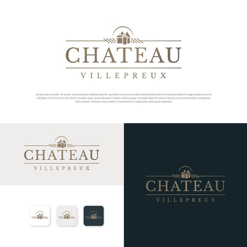 Modern new logo for French chateau and vineyard-ontwerp door Danielle Curtis