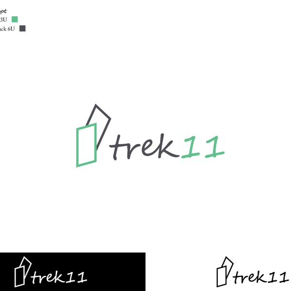 Tijdloos logo voor Trek 11, nieuwe site voor wandel- enfietsvakanties.