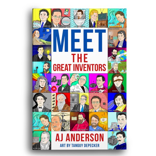 Young Adults Book Cover "Meet The Great Inventors" Design by Bigpoints
