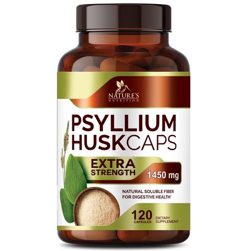 Natural Psyllium Husk Capsules Design needed for Nature's Nutrition Design by sapienpack