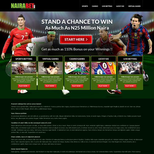 Create a Landing Page Design for a Top Sports Betting Website | Landing ...