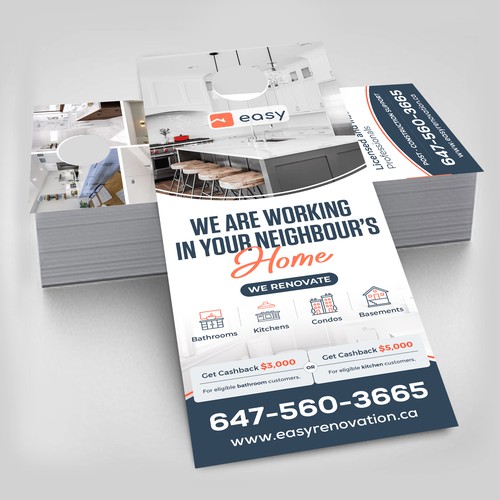 Door Hanger Flyer for Renovation Company Design by Artist@Joy Dey