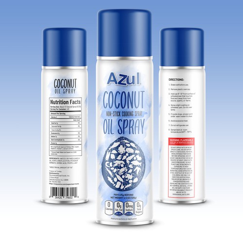 Create Product Extension for Azul Coconut Product - Azul Coconut Oil Spray Design by rembrandtjurin