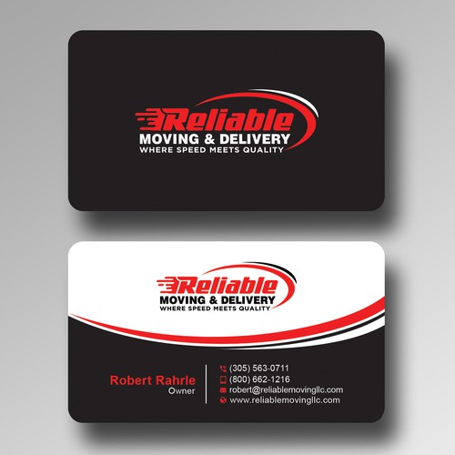 Business Card Design for Moving Company Diseño de Create_Point