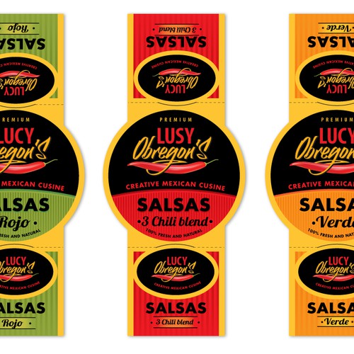 print or packaging design for Lucy Obregon's Creative Mexican Cuisine