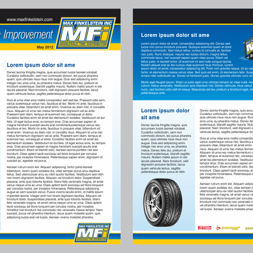 Newsletter Layout for Max Finkelstein Inc Design by nng