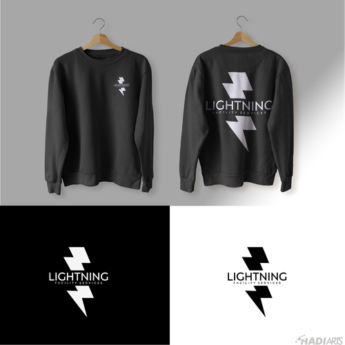 Cool logo using a lightning bolt for commercial maintenance/cleaning company. Design by HadiArts