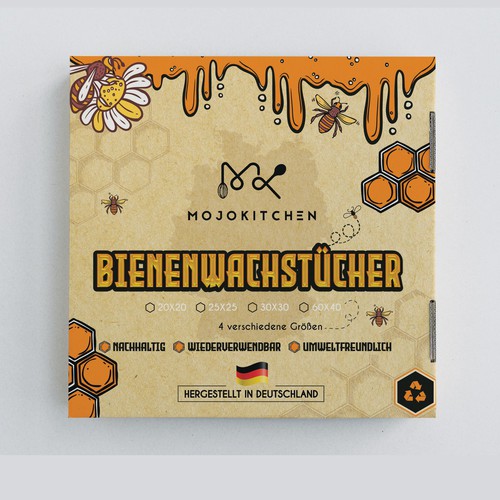 Modern Packaging for Beewax Wraps Made in Germany Design by Jatinder005