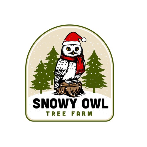 Snowy Owl Christmas Tree Farm ---LOGO COMPETITION! Design by Moonlit Fox