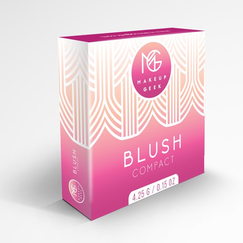 Makeup Geek Blush Box w/ Art Deco Influences Design por JavanaGrafix
