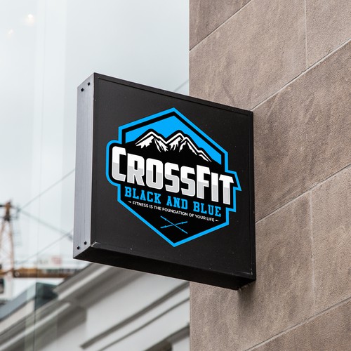 CrossFit Black & Blue -logo design Design by teknique®