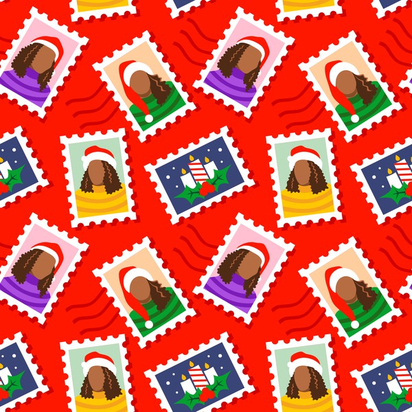 Design by Mystic Blue titled "Black Women Christmas Theme Pattern "