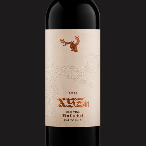 Design Gothic Old Vine Zinfandel Wine Label di LABELL®