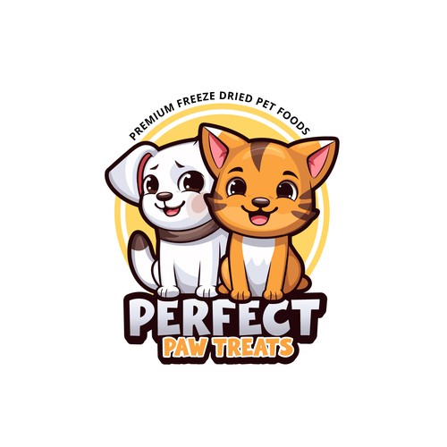 Perfect Paw Treats Modern & Vibrant Happy Logo Design réalisé par Shallu Narula