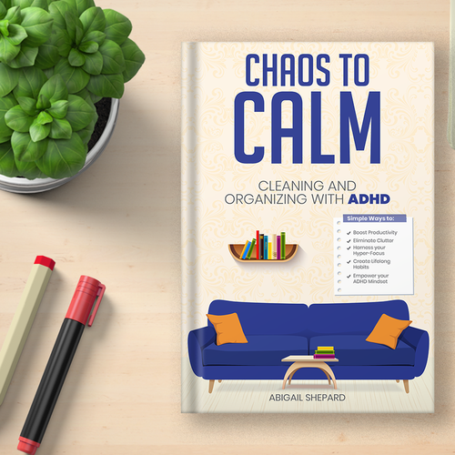 Simple and Empowering book cover for cleaning and organizing Diseño de Knorpics