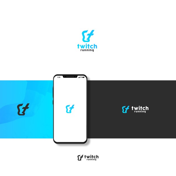 Logo for twitch running
