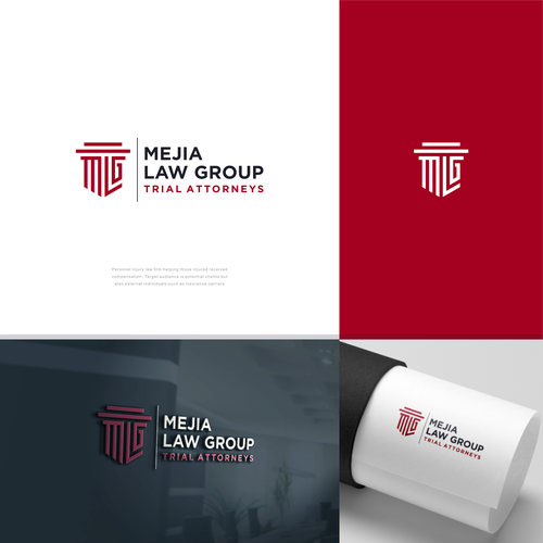 Modern, sleek law firm logo and branding Design by n a r e n d r a