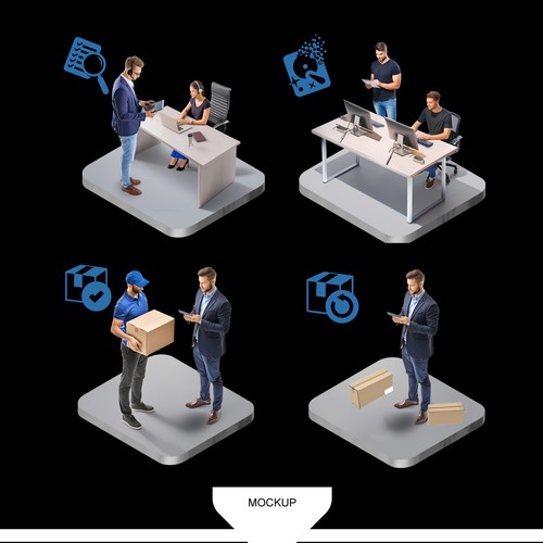 6 pictures of a process steps Design by M.Y.P.