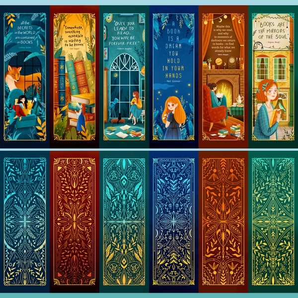Bookmark Illustration set ''dreamers"