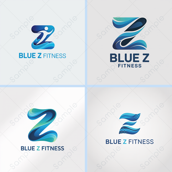 Blue Z Fitness establishing branding with logo