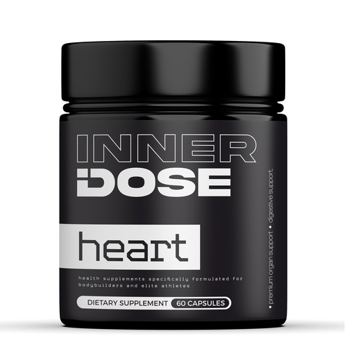 Minimal supplement bottle label design for male elite athletes Design by Imee008