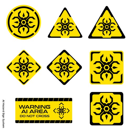 AI Warning/Hazard Symbol Design by Isa JP