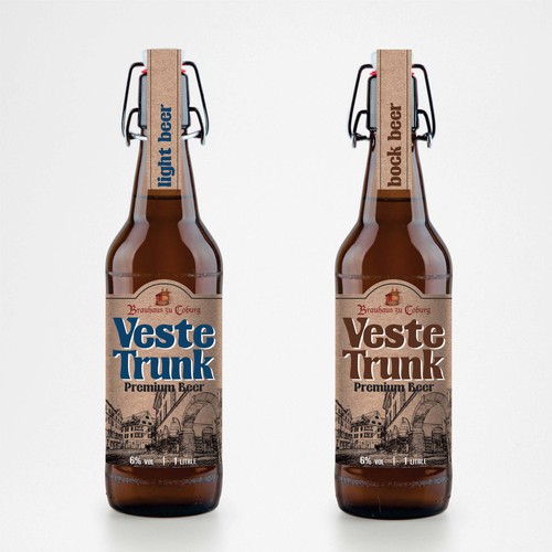 A beer label as symbol of the city of Coburg (Germany) / Wahrzeichen für Coburg! Design by neoflexdesign