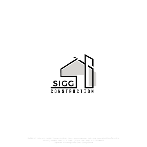 New architectural house image/logo for high end home builder in Colorado, USA Design by EvilMedia Design