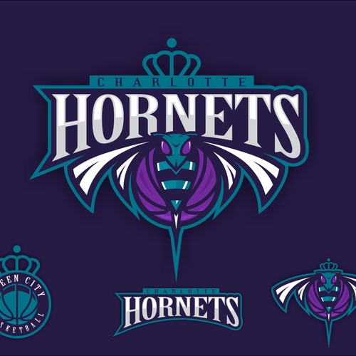 Community Contest: Create a logo for the revamped Charlotte Hornets! Réalisé par dinoDesigns