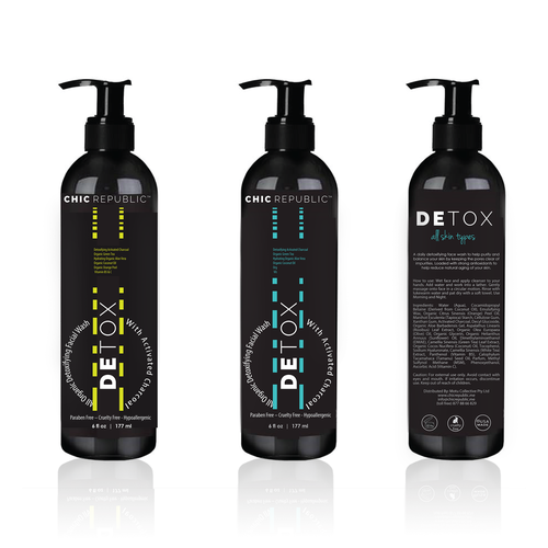 Cool Edgy Label for Face Wash Design by Svetla Petkova