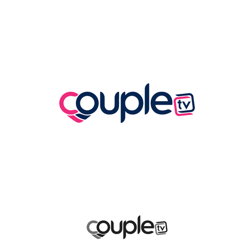 Couple.tv - Dating game show logo. Fun and entertaining. Diseño de Sufiyanbeyg™