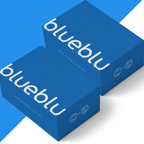 Diseno De Imagen Blue Box Empresa Innovadora De Comunicaciones Product Packaging Contest 99designs
