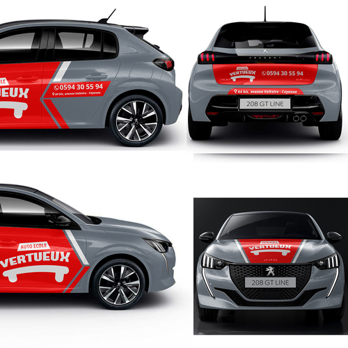 Simple Classy car design for a company that teach people how to drive Design by theANUNGs
