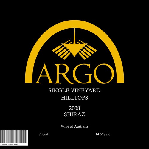 Sophisticated new wine label for premium brand Réalisé par BirdFish Designs