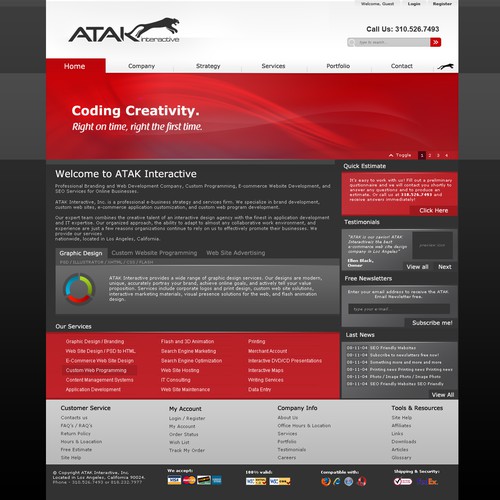 Interactive Services Agency Web Redesign - Award Winner Wanted Design by Gediminas Bagdonas