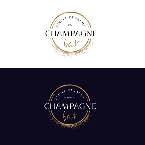 Luxury and modern Champagne Bar logo Design by tetrimistipurelina