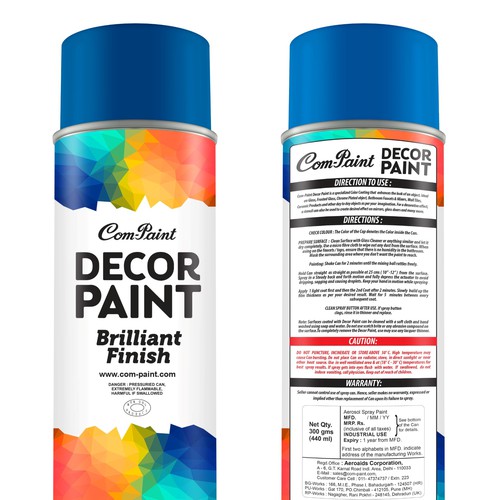 Product Label Design for AEROSOL SPRAY PAINT CAN Design by Majdevac