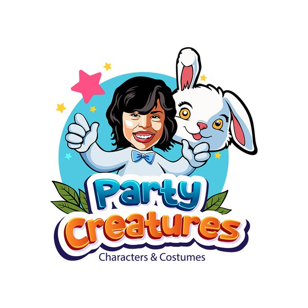 Party Creatures Fun Logo Design