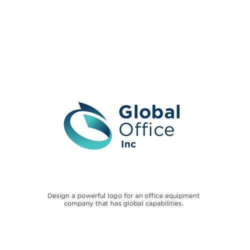 Design a powerful logo for an office equipment company that has global capabilities. Design by brandking inc.