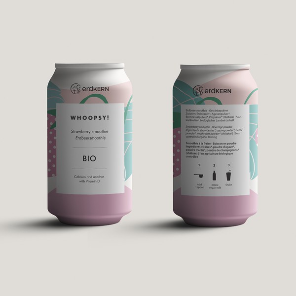 Whoopsy! Shake strawberry packaging