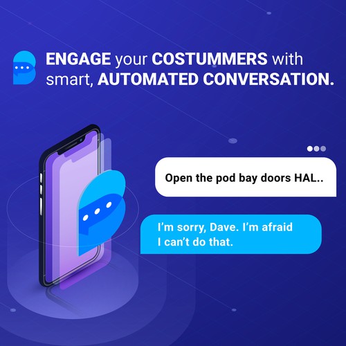 Banner for AI Chatbot Company Design by D. Mauwal