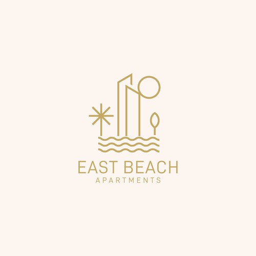 RETRO / Mid-Century - BEACHY APARTMENT LOGO - WE ALWAYS PICK A WINNER! Design by pleesiyo