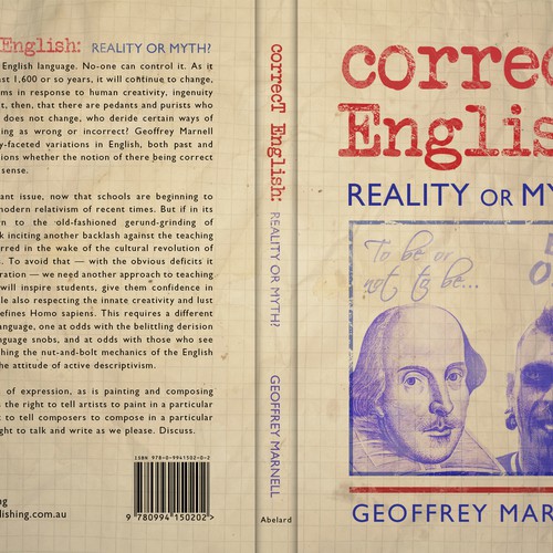 Create an attractive cover for a paperback book about language Design by Callunna