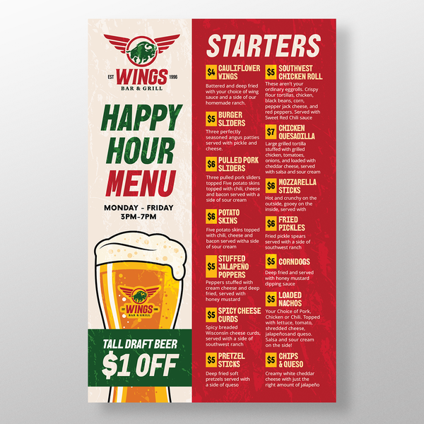 Happy Hour Menu