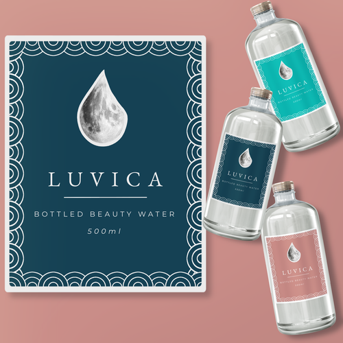 Label design for [beauty mineral water] for women Design by Rabbity Anne